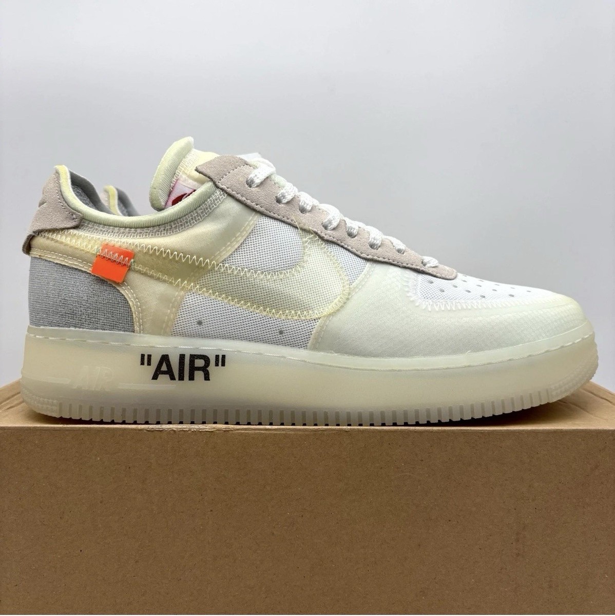 Off-White × Nike THE 10 FORCE1 13cm Nike Air Force 1 Low Off-White “The 10” White Sail AO4606-100 Size