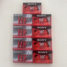 LOT Of 9 - SONY HF High Fidelity 60 Minute Blank Cassette Tapes - NEW
