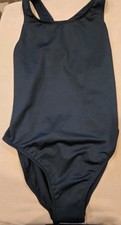 NEW Dolphin Women's Solid Black Racerback 1 Pc Swimsuit Size M 8/10 Euro 40