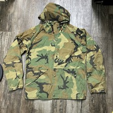 vintage USA made CABELAS camouflage GORE-TEX hooded jacket M woodland hunting