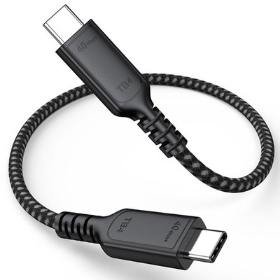 Thunderbolt 4 Cable 1Ft Short, USB 4 40Gbps High Speed Data Transfer USB C USB4
