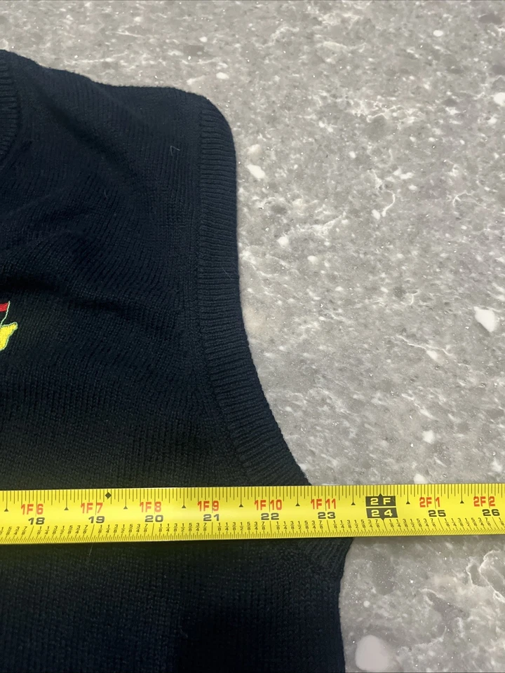 Antigo Colete Suéter Masters Masculino L Pulôver Azul Slazenger Augusta National - Imagem 4 de 4