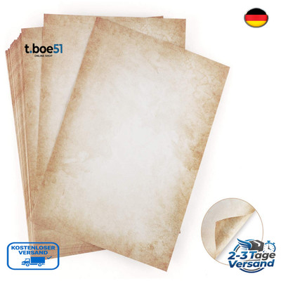 Altes Papier Vintage Briefpapier Beidseitig DIN A4 120g