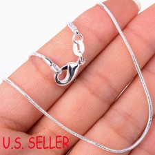 Real 925 Sterling Silver Hypo-allergenic 30inch 1.6mm Wide Snake Chain Necklace