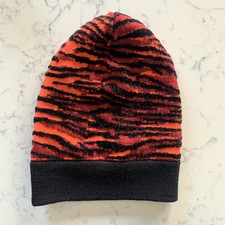 Kenzo X H&M beanie Tiger striped one size unisex Orange Black Red Animal