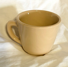 Jackson China Beige Solid Ceramic Coffee Mug, Made in USA, Round One-Piece