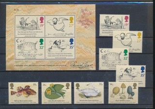 LT05479 Great Britain linnean society nature Edward Lear fine lot MNH