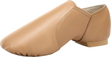 Leather Slip on Jazz Shoes for Girls Boys Kids