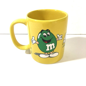 M&Ms Coffee Mug Cup 1996 Mars Vintage Collectible Candy Yellow Mug