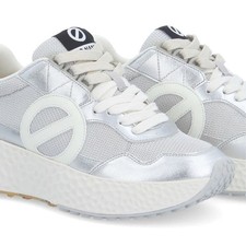 Scarpe NO NAME CARTER JOGGER Donna Sneakers Argento Grigio Platform Zeppa Nuove