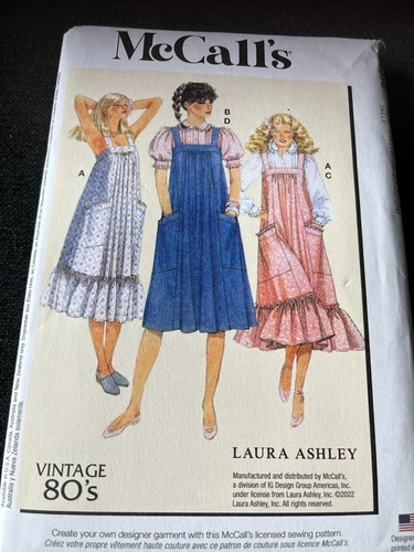 2022 McCall's Vintage 80's Pattern M8318 Misses' Dresses & Blouses Sz 16-24 Uncu