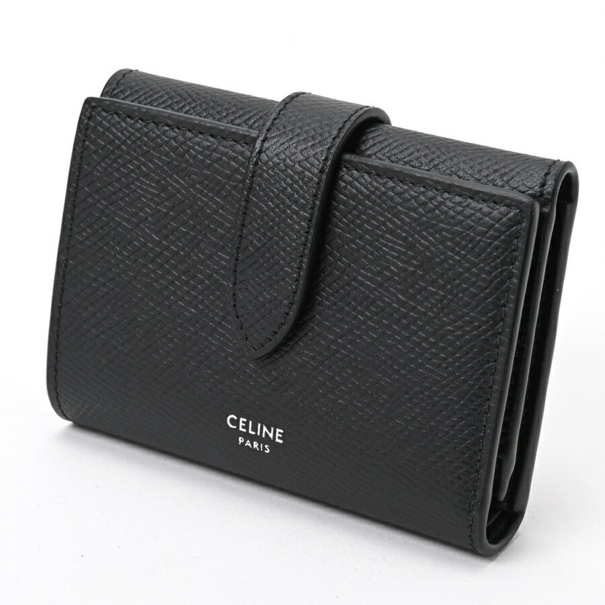 CELINE Fine Strap Wallet Tri-fold 10H483BEL.38SI Grained