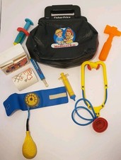 Fisher-Price Vintage 1987 Toy Doctor/ Nurse Bag with Accessories