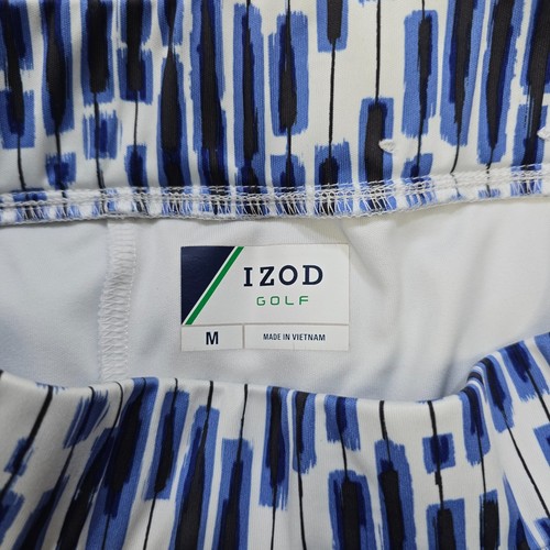 Falda corta Izod para mujer golf tenis patrón abstracto azul negro blanco talla M - Imagen 5 de 11