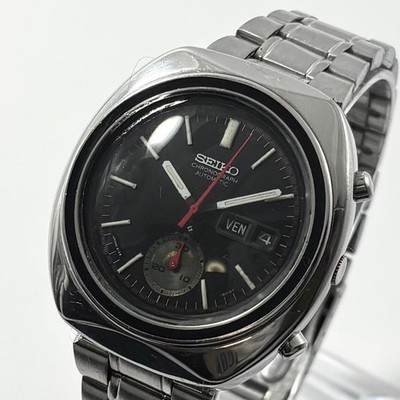 Seiko 5 Sports Speedtimer Wristwatch Men's Timepiece Black Dial