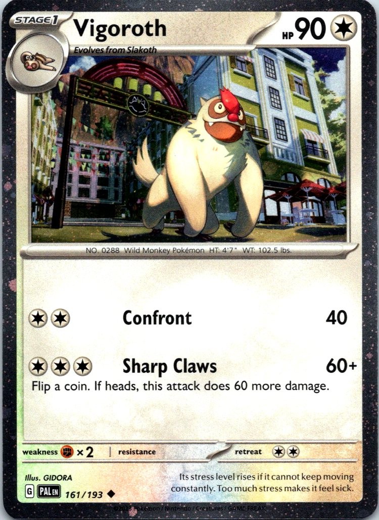 Vigoroth Cosmos Holo 161/193 Uncommon Holo NM Pokemon