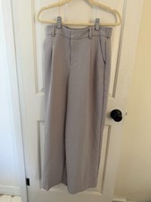 A New Day Grey Wide Leg High Rise Women's Signature Crepe Trouser Sz 6