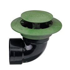 Pop-Up Drainage Emitter with Elbow for 3 in.Drain Pipes Green Plastic