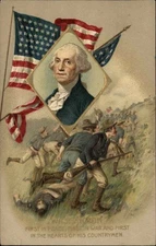 WINSCH GEORGE WASHINGTON American Revolution Patriotic Antique Postcard