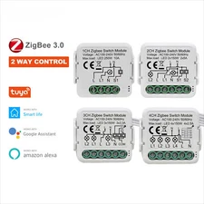 Tuya ZigBee 3.0 Light Switch Module, Smart DIY Breaker Supports 2Way Control Lot