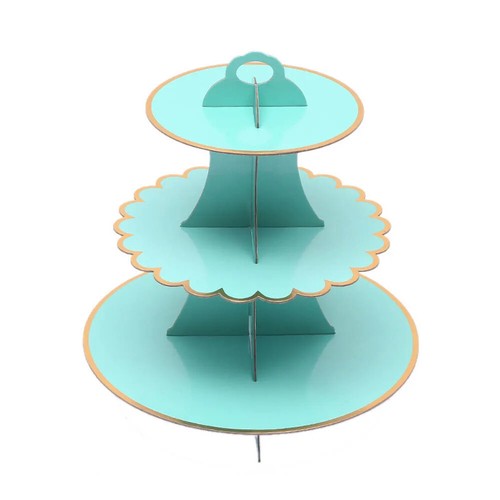 3-Layer Cake Stand Afternoon Wedding Plate Party Tableware Disposable Birthday - Picture 23 of 27
