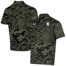Under Armour Northwestern Wildcats Men's XL Freedom Polo Camo Moisture Wicking