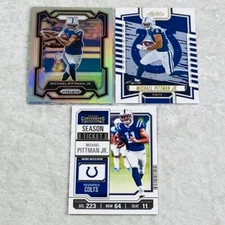 3 Michael Pittman Jr. SPs 2023 Panini Silver Prizm Absolute Yellow Ticket Cards