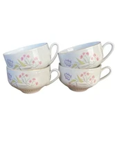 Czechoslovakia Bohemia Fine China Teacup Set of Four