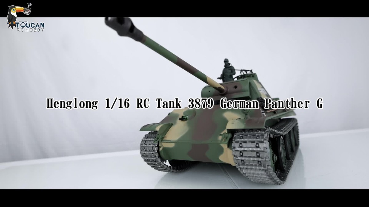 Henglong 1/16 7.0 German Panther G RTR RC Tank 3879 W/Metal Tracks