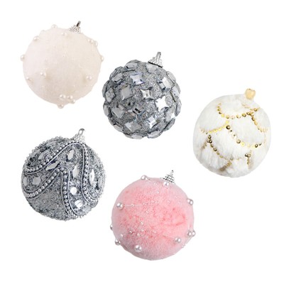5 Pcs Christmas Foam Balls Portable Lightweight Hanging ...