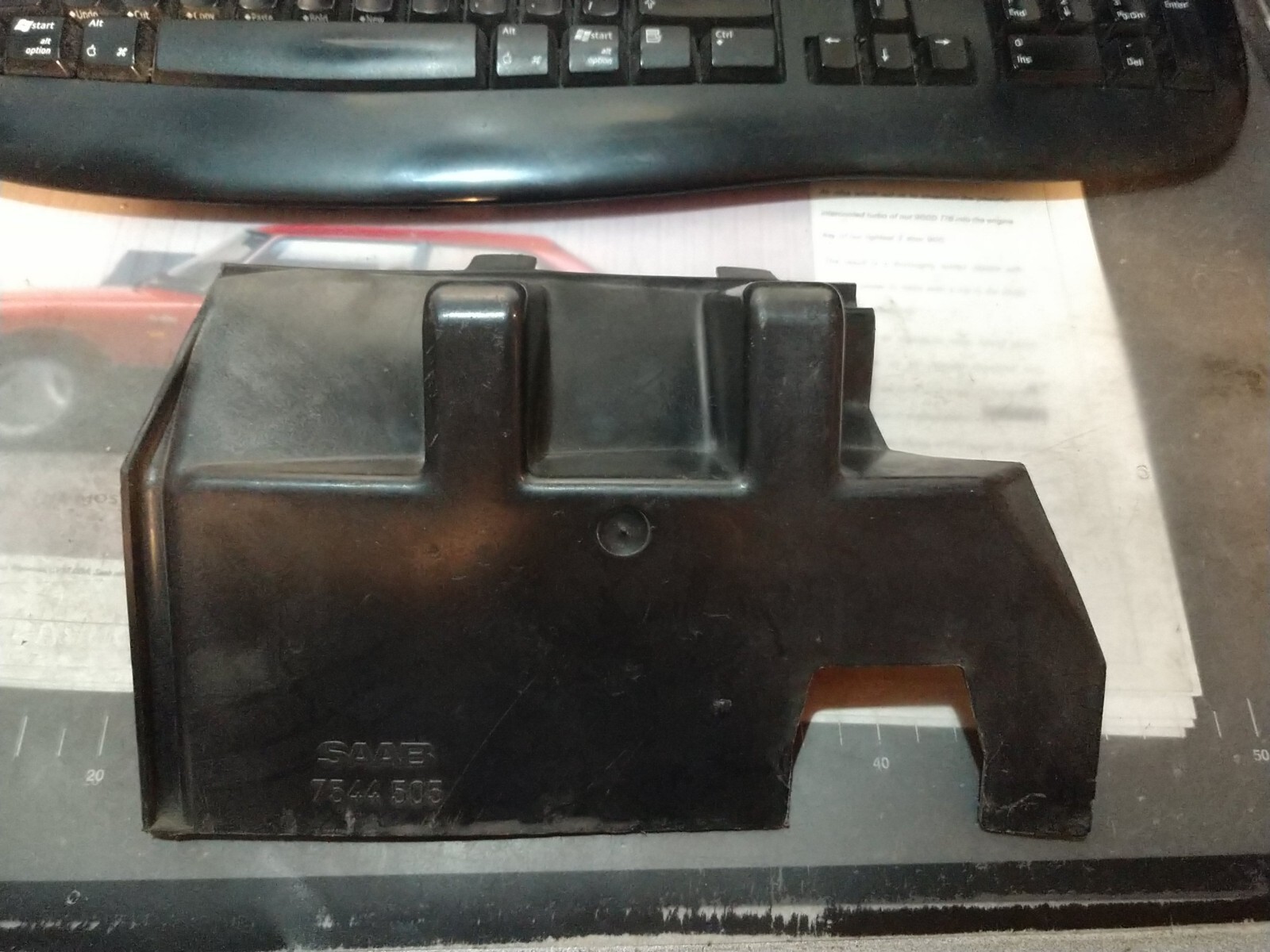 Used SAAB 900 Turbo Upper Intercooler Air Dam Plastic Deflector 7544505