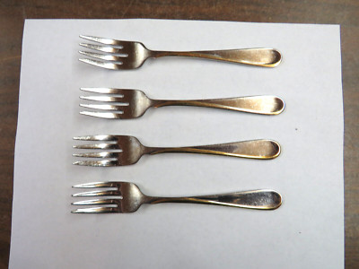 Oneida Stainless Flatware Golden Flight/Reliance Pattern 4 Salad Forks 6 3/4''