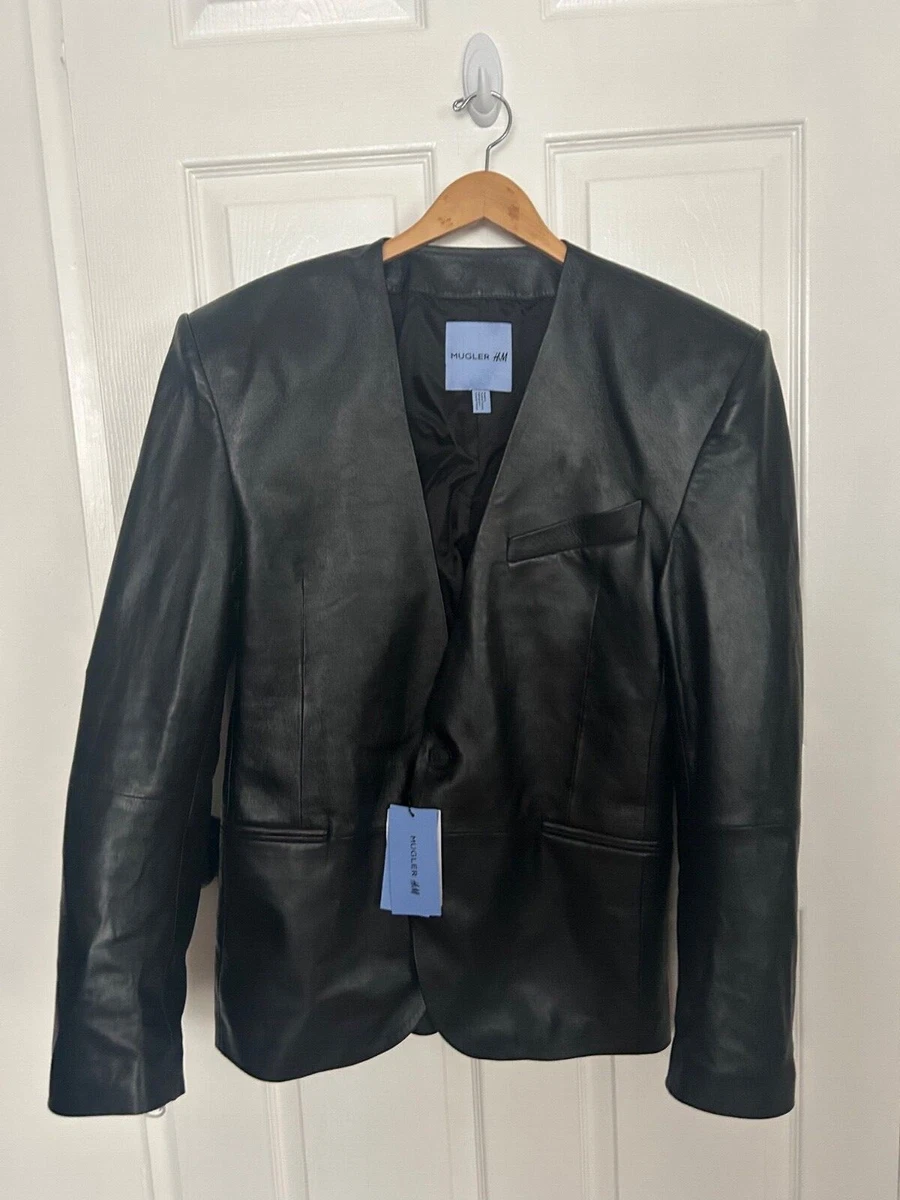 h&m leather blazer