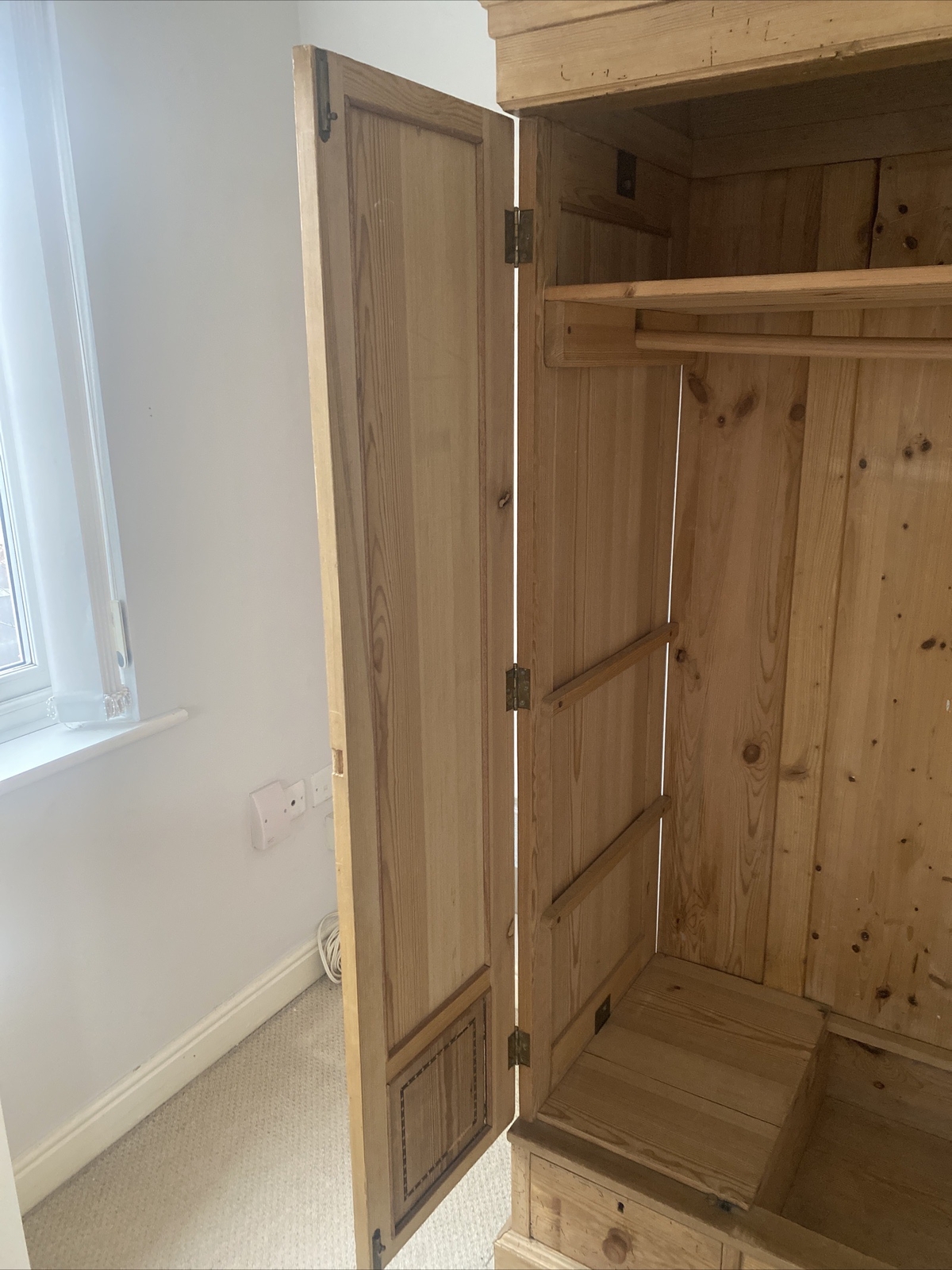 Antique pine wardrobe eBay