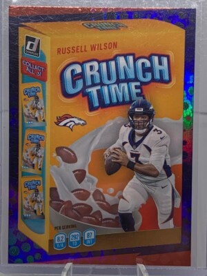 Russell Wilson 2022 Panini Donruss Crunch Time #CT-10 Denver Broncos Football