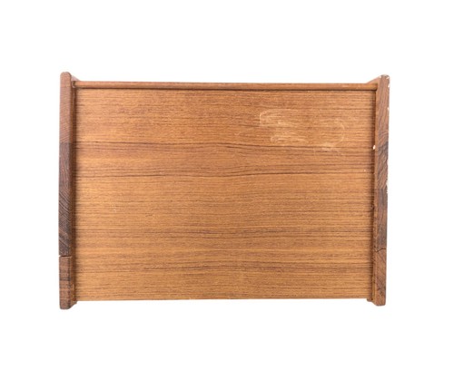 Vintage Teak-Tech Brand USA Wooden Roll Top Organizer Desk Storage - Picture 5 of 12