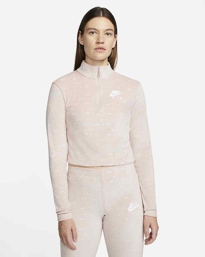 WOMENS NIKE PINK VELVET VELOUR PULLOVER 