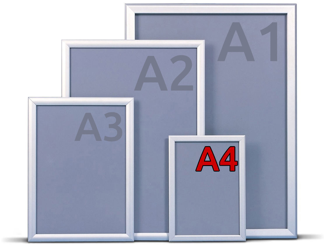 Produktbild von 5 Alu-Klapprahmen DIN A1 – Plakatrahmen Zum Wechseln, Schwarz, Praktisch