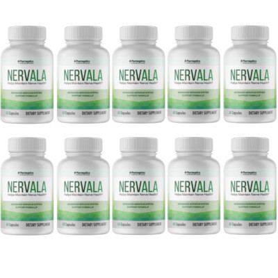 Nervala Nerve Pain Relief Neuropathy by Pharmagetics - 10 Bottles