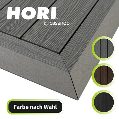 HORI WPC Randabschluss links/rechts Klickfliesen Terrassendiele Terrassenplatte