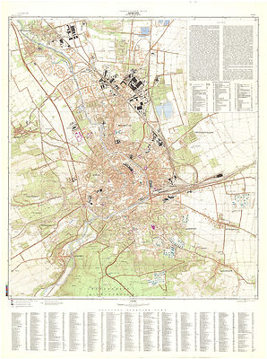 Russian Soviet Military Topographic Map - ERFURT (Germany), 1:10 000, ed. 1982