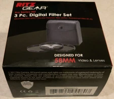 Ritz Gear Pro Series HD 3 pc Digital Filter Set XRG58FLK for 58mm Video & Lenses