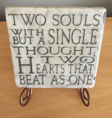 Stone Sense Age Old Wisdom Under the Sun CO. Antique Marble Tile ''TWO SOULS....''