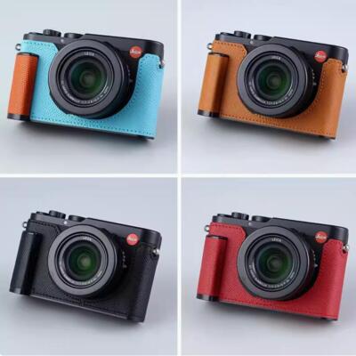 Handmade Genuine Leather Camera Handgrip Half Case Bag Cover For Leica D-LUX8