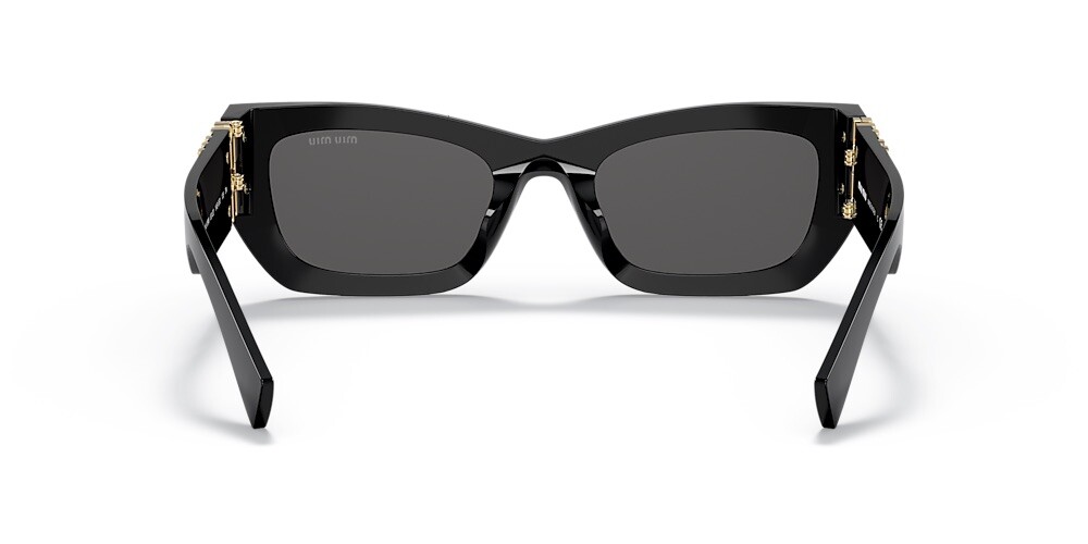 Miu Miu Sunglasses MU 09WS 1AB5S0 Black Gold Dark Grey Lens