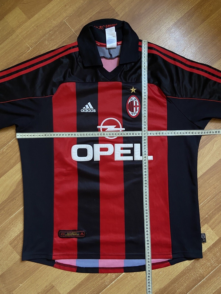 00s adidas×Milan soccer uniform y2k MILAN 2000 2001 2002 HOME FOOTBALL SHIRT SOCCER JERSEY