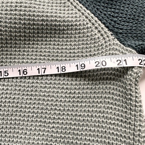 Maglione Madewell Eastbrook girocollo cotone lana incrociato schiena bicolore donna taglia M - Foto 4 di 6