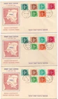 1962 India Set of 4 FDC UN Force Congo  Overprint FPO 660,716,777,771 Extra fine