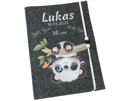 U Heft Hülle mit Namen Filz personalisiert Impfpausweis Panda Untersuchungsheft - Bild 18 von 24