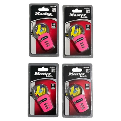 Master Lock 1550DAST Set Your Own Combination Backpack Locks (4 Pack) PZ